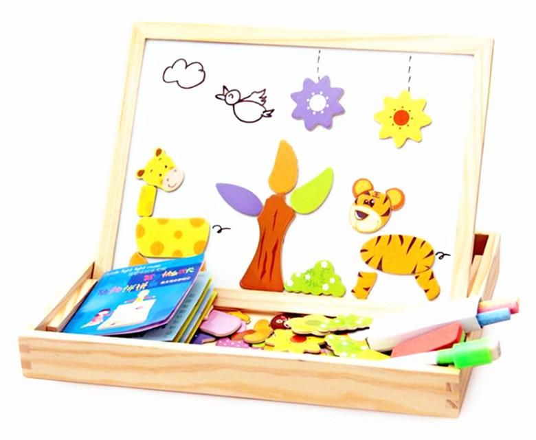 Multifunction Wooden Magnetic Drawing Board - Image 2