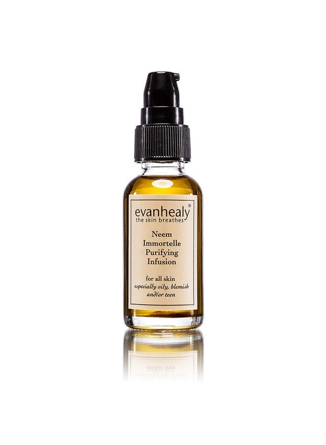evanhealy Neem Immortelle Purifying Infusion | Facial Oil Serum & Cleanser for Congested & Sensitive Skin | Pore Minimizer Serum for Face | Balancing Ayurveda Oil For Face | Vitamin E Oil Face Serum - Image 1