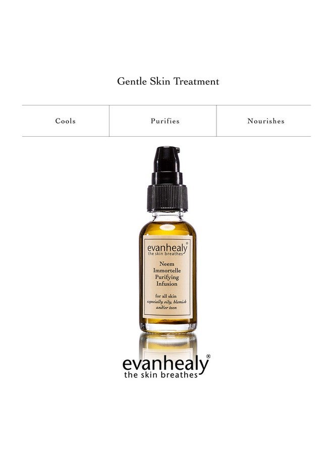 evanhealy Neem Immortelle Purifying Infusion | Facial Oil Serum & Cleanser for Congested & Sensitive Skin | Pore Minimizer Serum for Face | Balancing Ayurveda Oil For Face | Vitamin E Oil Face Serum - Image 4