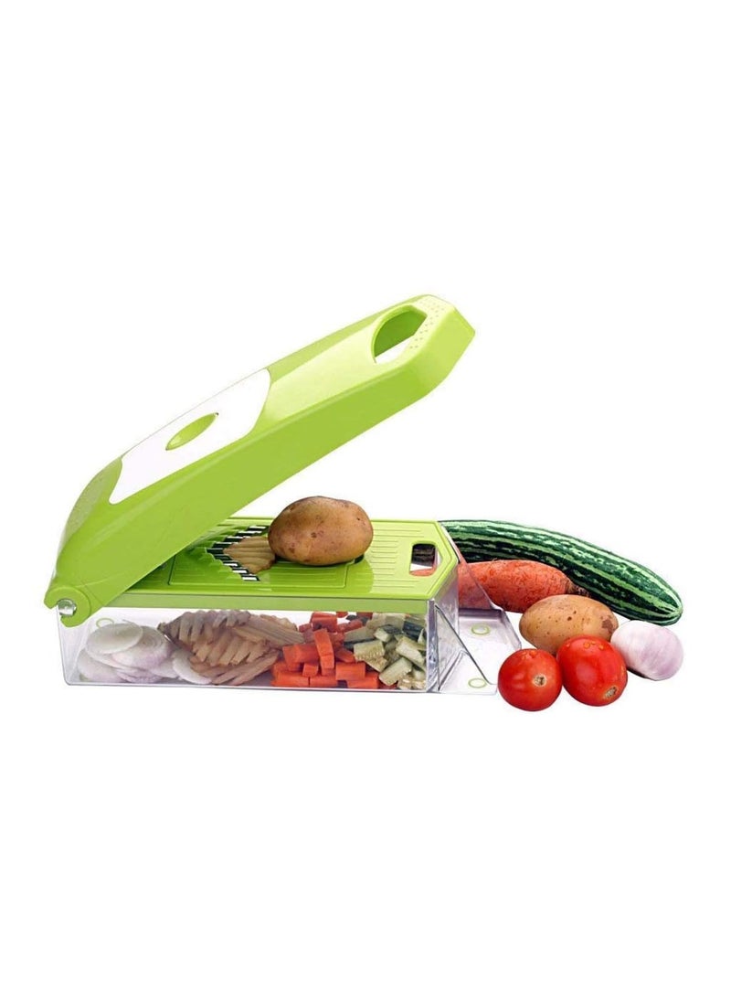 Drashti Villa - Drashti Villa 12 in 1 Multipurpose Vegetable and Fruit Cutter Greater Chopper and Slicer Dicer Abs Plastic Body and Stainless Steal Blade for Slicer Dicer 1 Chopper Set in 12 Slicer Cutter - Image 1