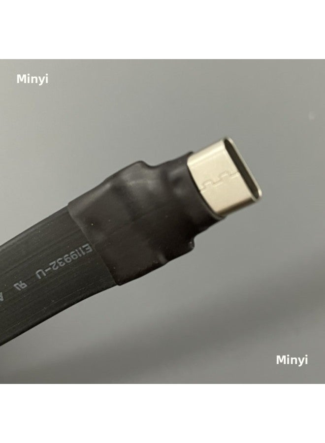 USB3.1 Flat Data Soft Row Extension Cable C Revolution C Female Type-c Angle 90 Degree ADTgen2x1 10G-Color:T2B-T5B 13P-35cm  - Image 4