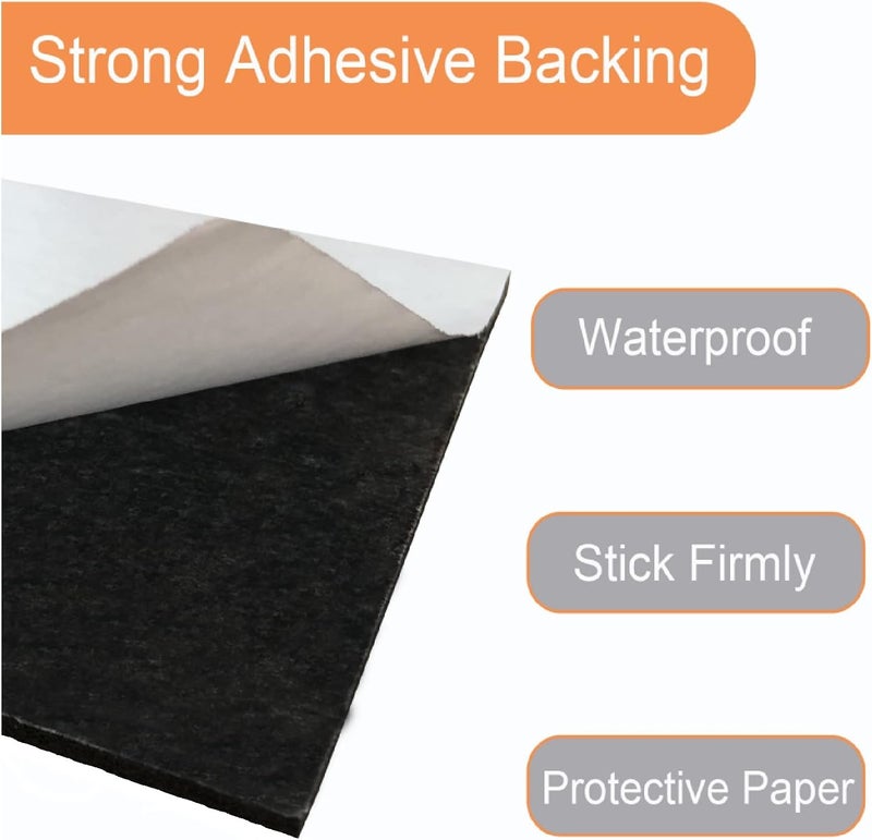 TYESMER Adhesive Foam Padding, 8 Pieces Neoprene Foam Anti Vibration Pads High Density Closed Cell Foam Sheet, Insulation Soundproofing Black (6" x 6" x 1/16", 8 Pcs) - Image 3