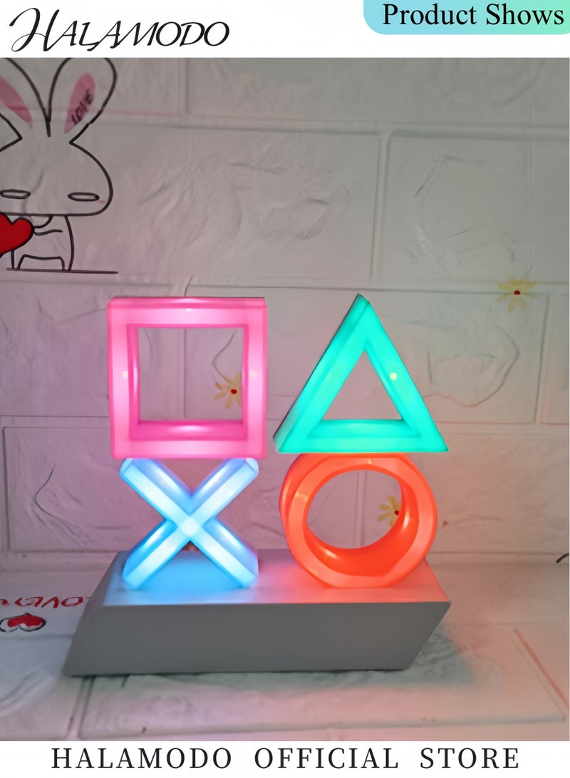 HALAMODO Playstation Heritage Icons Light   Desktop Game Room Lighting Accessories with 3 Dynamic Light Modes, Powered by USB or Batteries, Mood Lighting Office Decor - Image 3