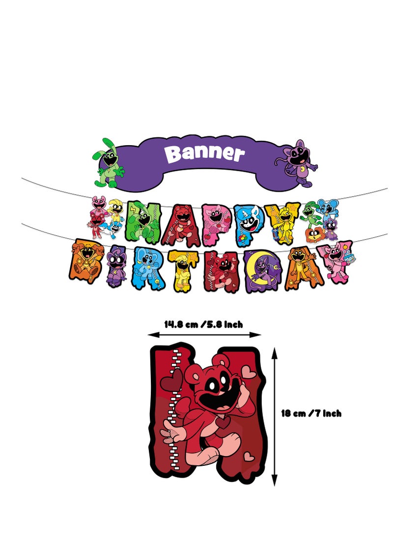 XiuWoo Smiling Critters  Birthday Party Supplies and Decorations Set, Kids Birthday Party Supplies Princess Theme Balloons Kit Perfect For Your Kids Birthday Party Decorations - Image 3