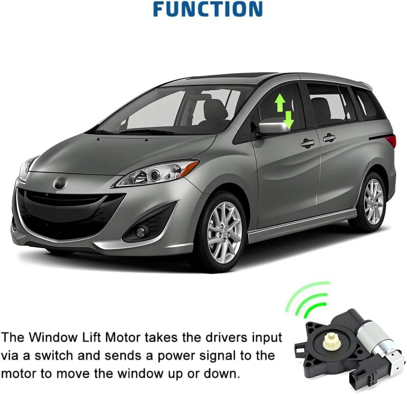 A ABIGAIL Power Window Lift Motor Replacement Compatible with Mazda 3 Mazda 5 Mazda 6 Mazda CX-7 Mazda CX-9 Mazda RX-8 | Replace# G22C5858XF, GJ6A5858XC, D01G5858XB, 742-802 - Image 3