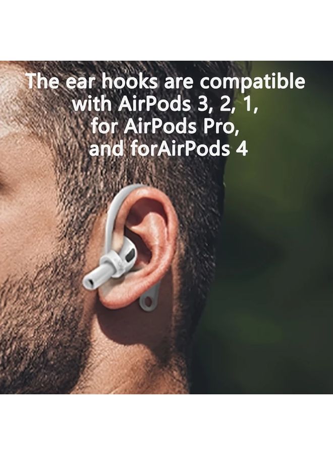 3pcs AirPods Ear Hooks Black White Pink Ergonomic Anti Slip Design - Image 5