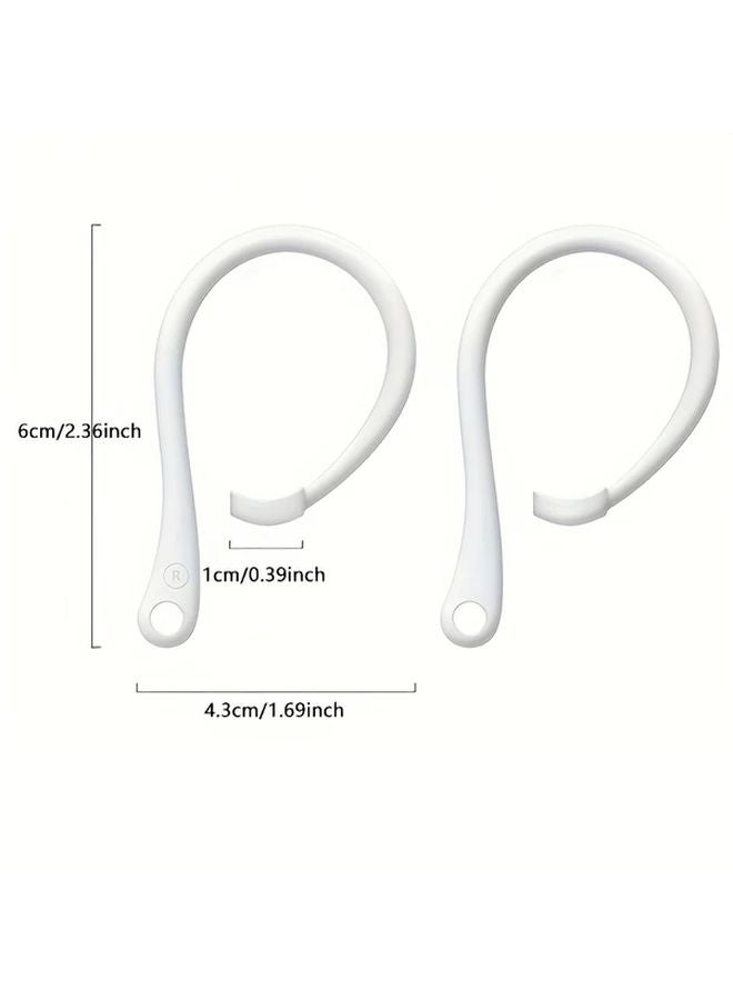 3pcs AirPods Ear Hooks Black White Pink Ergonomic Anti Slip Design - Image 3