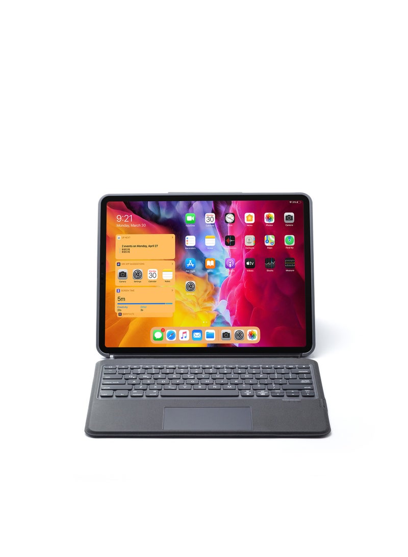 GULFLINK 500mAh Wireless Keyboard Case with TouchPad for ipad 12.9 inch 2018/2020/2021 Black - Image 4