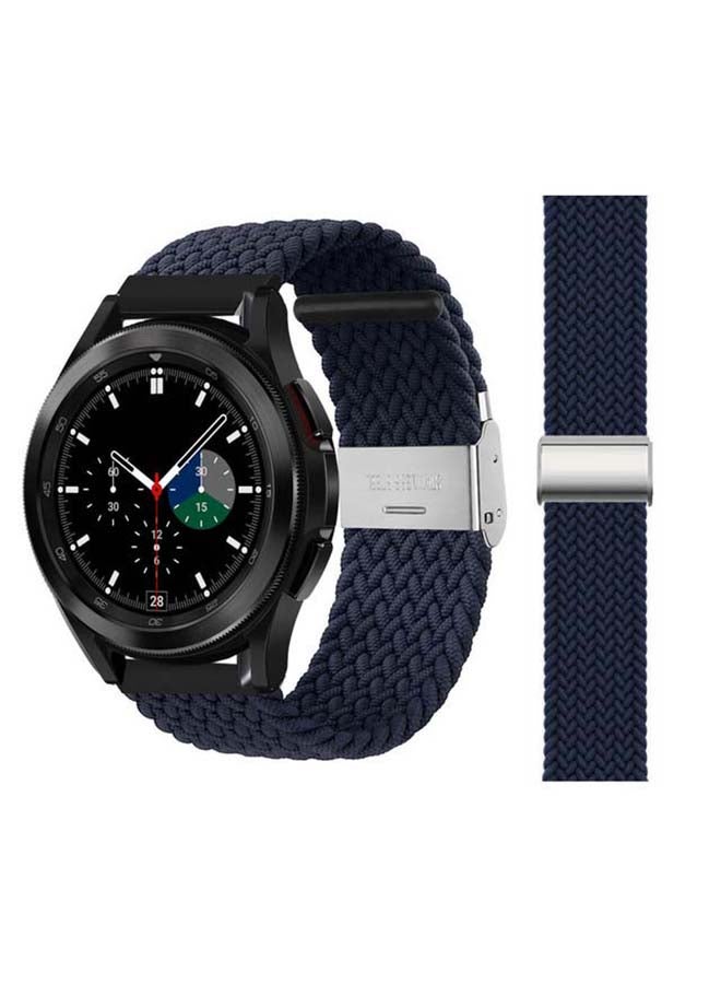 NIBEMINENT Adjustable Braided Band for Samsung Galaxy Watch4 Charcoal - Image 1
