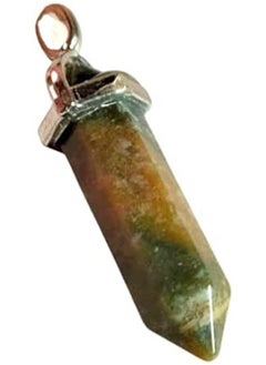 Natural Moss Agate- Quartz Healing Crystal Chakra Pendant