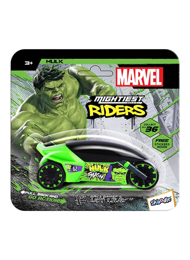 Marvel Skoodle Pull Back Mightiest Rider Hulk – Toy Vehicle for Kids Ages 3+ - Image 1