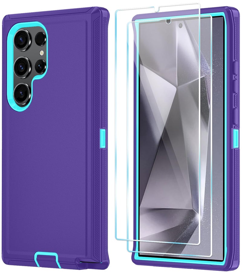 ONOLA Compatible with Samsung Galaxy S24 Ultra Case with HD Screen Protector Heavy Duty Shockproof Dropproof 3Layer Cover Phone CasePurpleSkyBlue - Image 2
