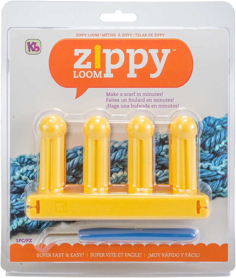 Authentic Knitting Board Zippy Knitting Loom 525 by 3 Yellow