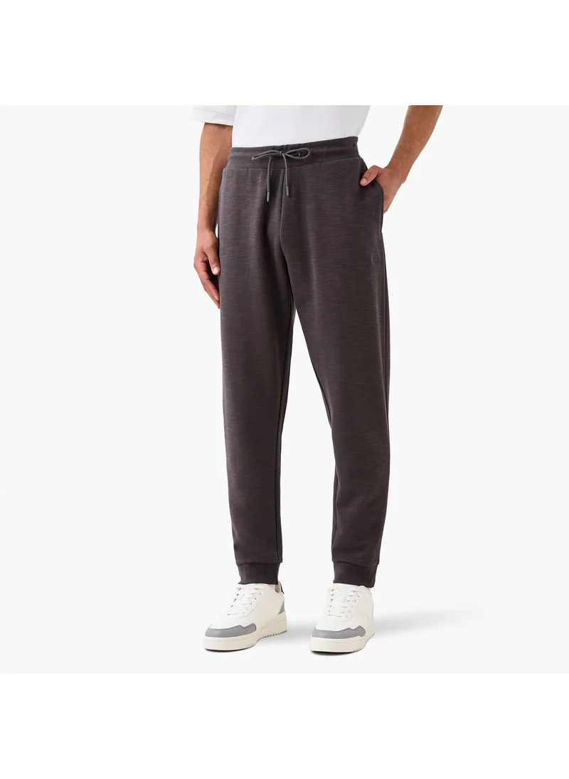 Kappa Kappa Logo Detail Joggers with Drawstring Closure and Pockets