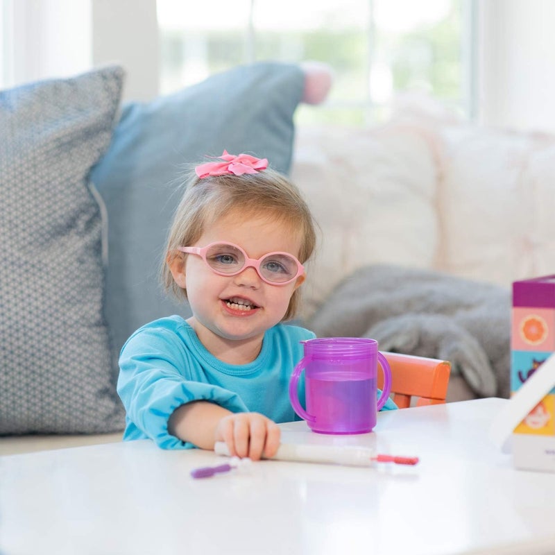 Talktools Recessed Lid Cup With Handles - Leak Proof | Promotes Oral Motor Skills  Lip Closure  And Self Feeding | Alternative To Sippy Bottle | Food Grade Materials | Dishwasher Safe (Purple) - Image 5