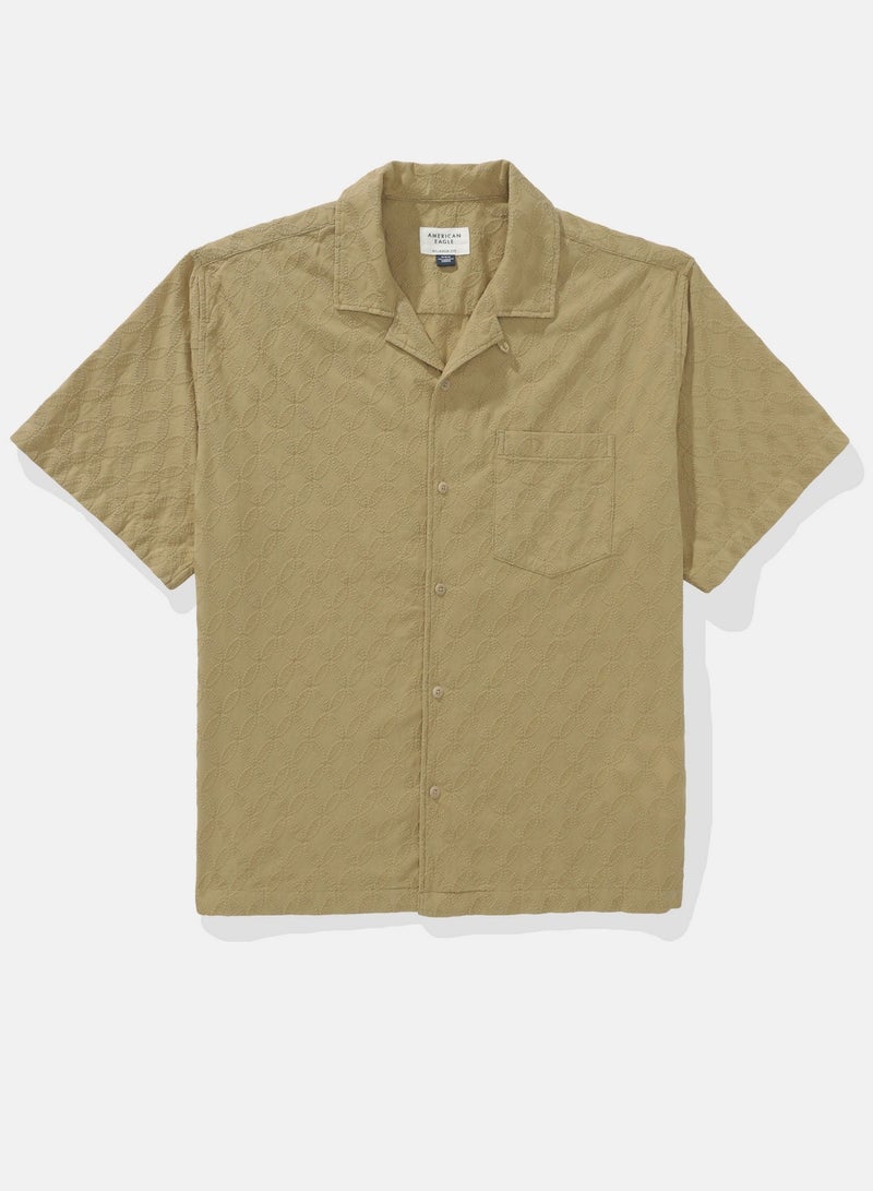 American Eagle AE Poolside Textured Button-Up Shirt - Image 2