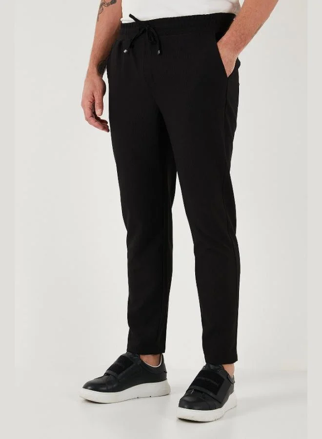 بوراتي بنطلون رياضي رجالي بقصة مستقيمة وخصر عادي من بوراتي