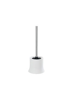 Wenko WENKO, Basic Toilet Brush, Plastic, Free Standing Home and Bathroom Brush Holder, Discreet Washroom Cleaner, 14x38x14cm, White  - Image 2