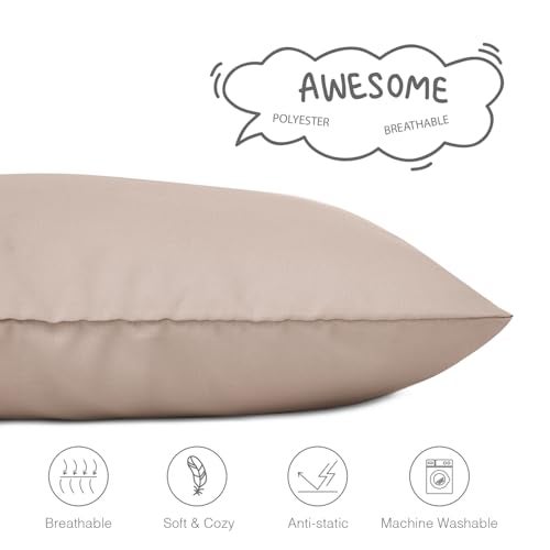 EXQ Home Toddler Pillowcases 13x18 Travel Pillow Case Set of 2 Small Pillow Case Fits Baby Pillow Sized 12x16 13x18 Kids Pillowcases 2 Pack Machine Washable with Envelope ClosureBurlwood - Image 3