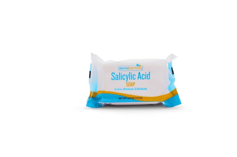 Dermaharmony 2 Salicylic Acid Body and Facial Bar Soap For Acne Whiteheads and Blackheads Three 4 oz Bars - Image 2