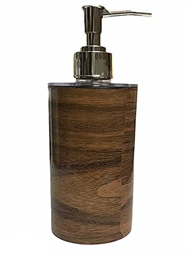 Infi Style Soap Dispenser Bottle Set with Pump for Handwasher in Bathroom Brown Plastic Body and Chrome Finish top Pack of 2  - Image 3