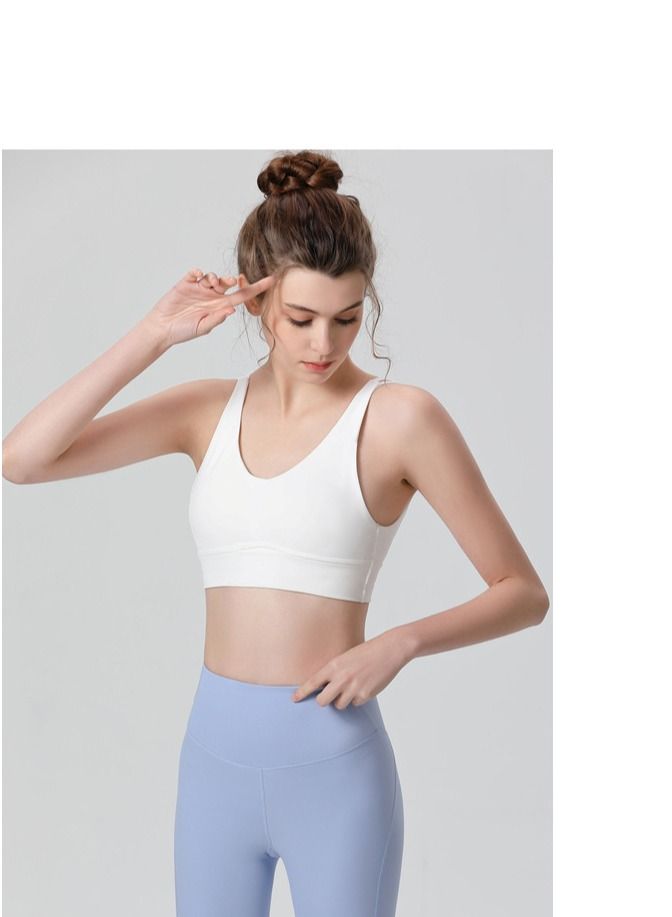 Loquat Yoga Sports Running Fitness Vest White 