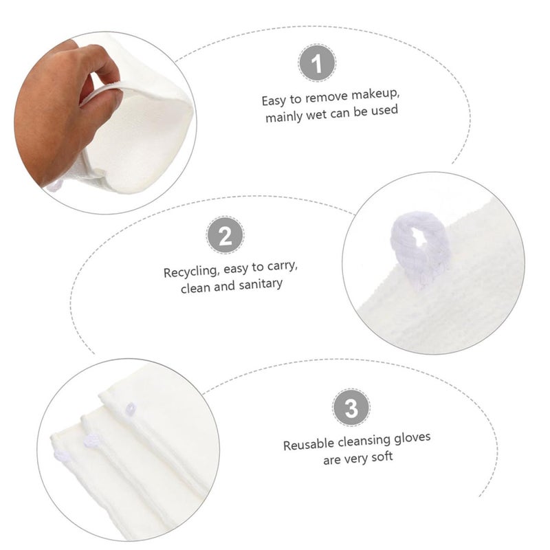 6 Pack Face Cleansing Gloves For Makeup Removal Shower Beauty Tool Fine Workmanship - Image 5