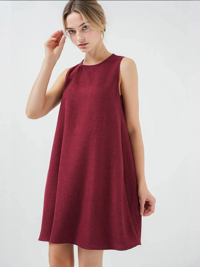 BDART Linen Blended A-Form Mini Dress