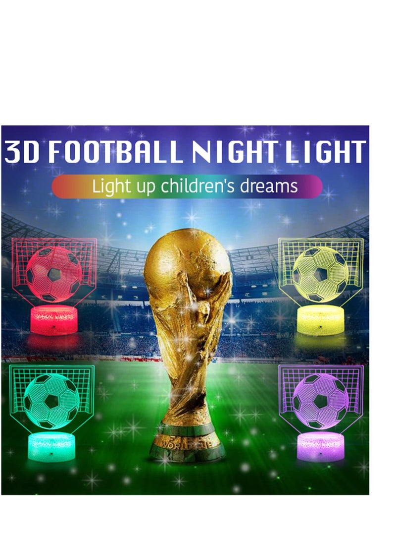 SYOSI Football 3D Illusion Lamp, Football Gifts for Boys Girls, 3D Night Light with 16 Colors Change Remote Control Decorative Desk Lamp Creative Birthday Gift Sports Fans Toys  - Image 5