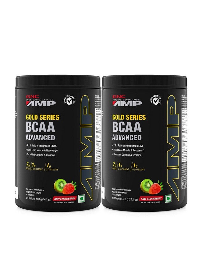 GNC Amp Gold Series BCAA Advanced - 400 gm (Kiwi Strawberry) (Pack of 2) - Image 1