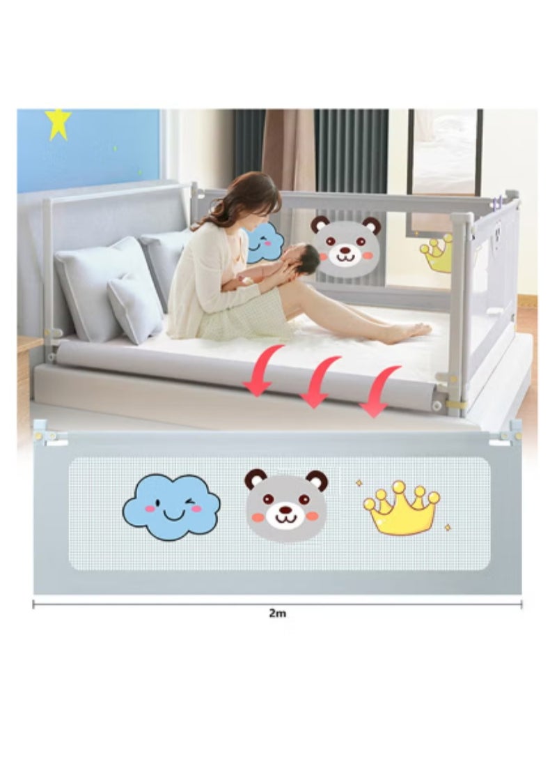 Generic - Bed Rail Guard Barrier For Baby, 200 X 98 CM, Adjustable Height & Foldable Safeguard Bed Rails - Image 1