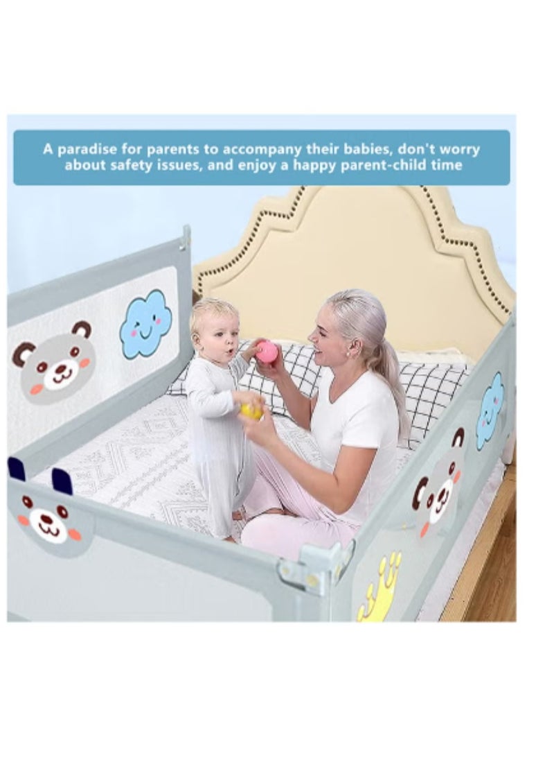 Generic - Bed Rail Guard Barrier For Baby, 200 X 98 CM, Adjustable Height & Foldable Safeguard Bed Rails - Image 1