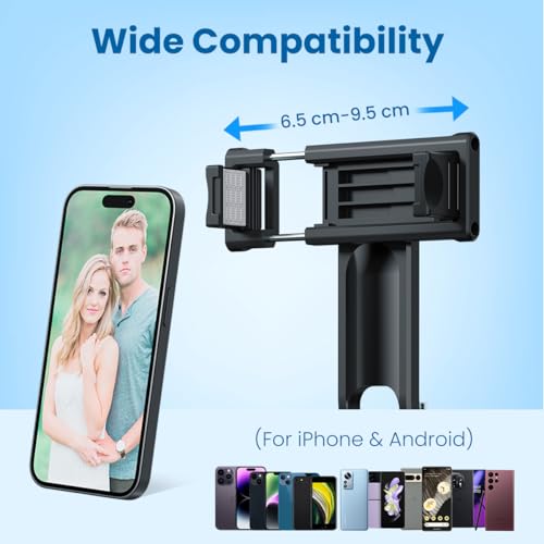 Portronics Lumistick 2 Portable Smart Selfie Stick with Upto 6ft. Tripod Stand, 3 in 1 Multifunctional Design, Detachable Bluetooth Remote Compatible for iPhone/Android, Best for Vlogging/Photo Shoot - Image 4