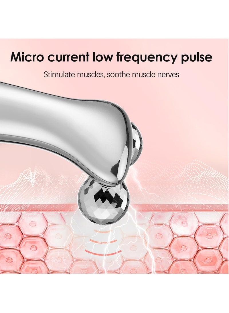 جهاز تجميل ذكي بكرات تدليك للوجه بتقنية EMS، مدلك وجه بتقنية النبض 4D لتخسيس الوجه، 12 وضعية و9 مستويات ضبط، أداة رفع وشد شكل V للوجه - Image 2