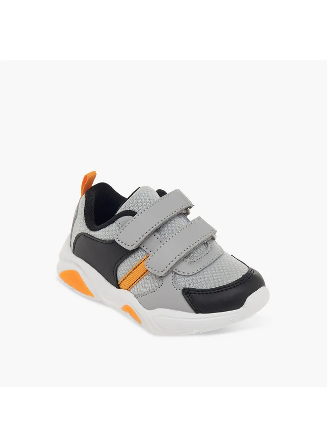 LBL by Shoexpress Boys Panelled Sneakers with Hook and Loop Closure