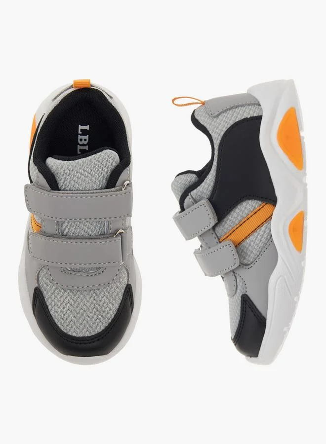 LBL by Shoexpress Boys Panelled Sneakers with Hook and Loop Closure