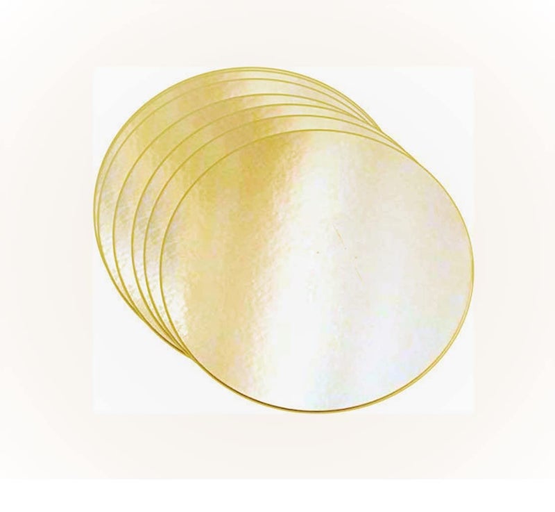 TAG3 TAG 3 ® Cardboard Round Glossy Corrugated 8 Inches Cake Base Board for Cakes | Set of 12 - Image 3