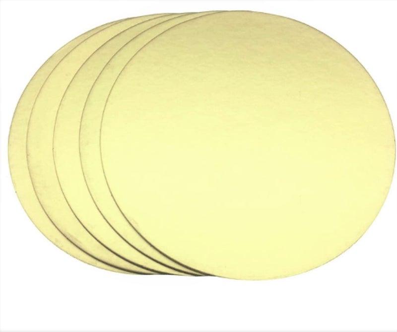 TAG3 TAG 3 ® Cardboard Round Glossy Corrugated 8 Inches Cake Base Board for Cakes | Set of 12 - Image 5