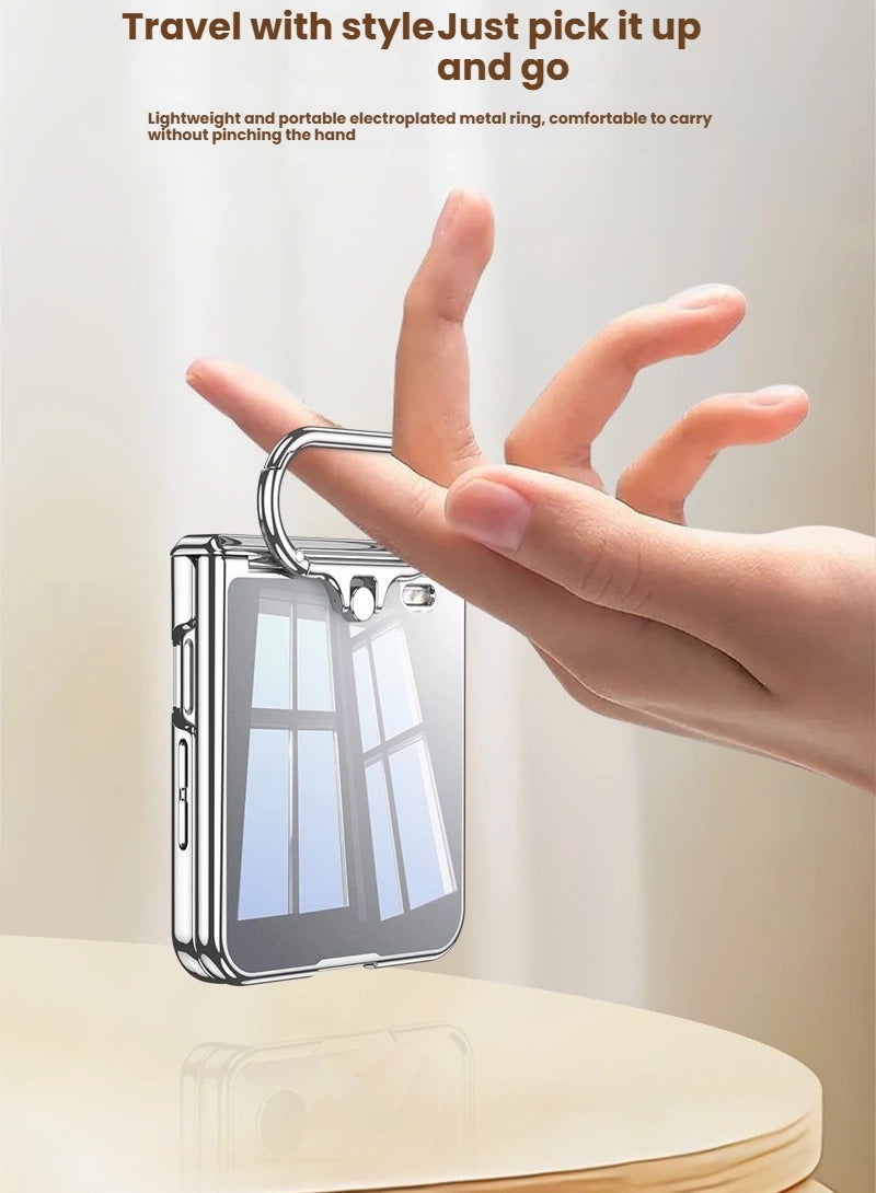 general Honor Magic V Flip2 Phone Case Premium Elliptical Ring Transparent Creative Full-Cover Protective Case Shockproof and Scratch-Resistant - Image 4