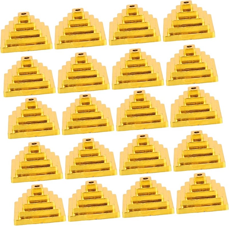Gold Plated Square Flag Pole Holders 30 Pcs Desktop Flag Bases For Office Meeting Use - Image 1