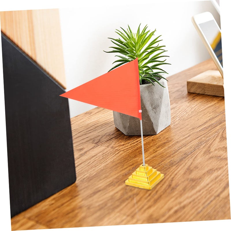 Gold Plated Square Flag Pole Holders 30 Pcs Desktop Flag Bases For Office Meeting Use - Image 5