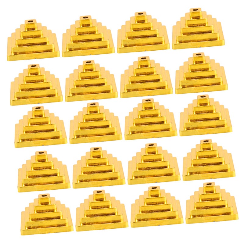 Gold Plated Square Flag Pole Holders 30 Pcs Desktop Flag Bases For Office Meeting Use - Image 2