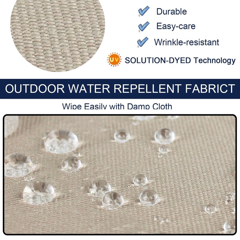 NettyPro Outdoor Bench Swing Loveseat Cushion Covers, Patio Furniture Cushion Slipcovers with Zipper, Water Resistant UV Protection, Replacement Cover Only, 42 x 18 x 3 Inch - Image 2