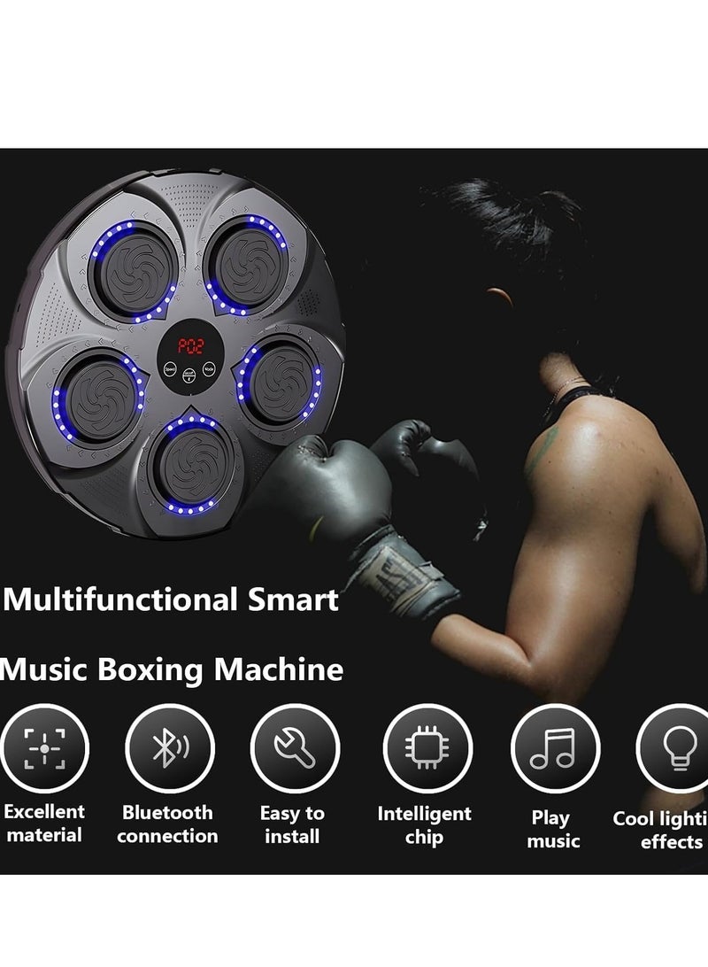 يوستيد آلة ملاكمة موسيقية، جهاز ملاكمة موسيقى بلوتوث ذكي يثبت على الحائط، معدات ملاكمة احترافية للشباب البالغين مع قفازات ملاكمة، لعبة ملاكمة لصالة الألعاب الرياضية والمنزل - Image 4