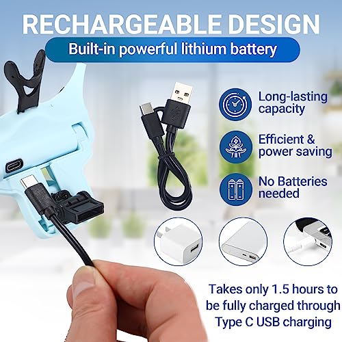 YOCTOSUN Magnifying Glasses with Light for Close Work, Head Magnifier with 4 LED Lights and 5 Detachable Lenses 1X to 3.5X,Rechargeable Hands Free Headband Magnifier Glasses for Crafts, Hobby - Image 4