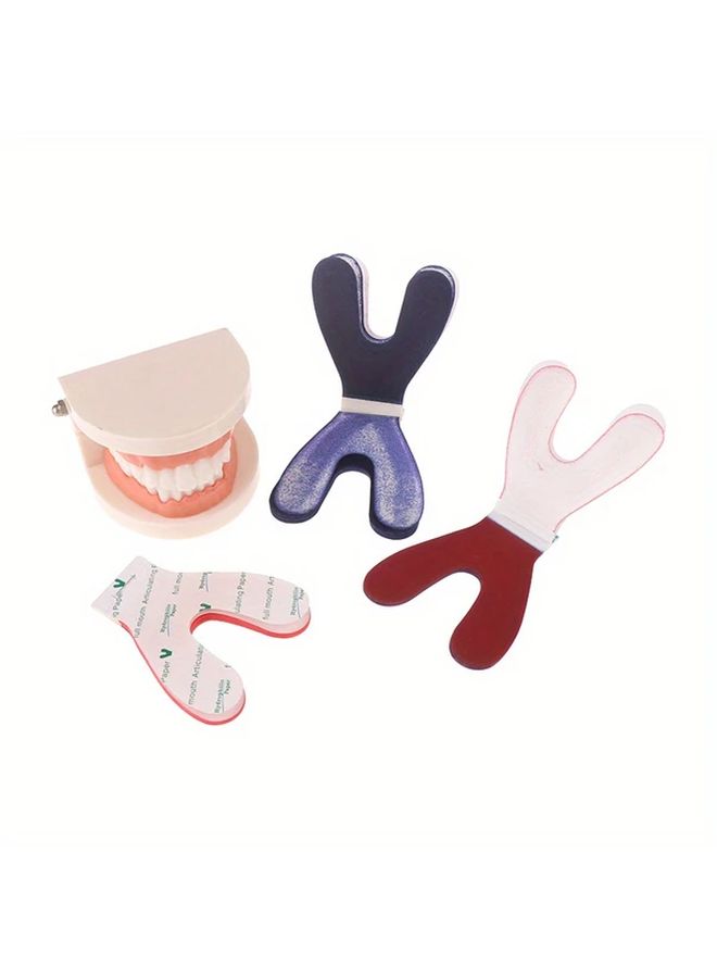 2 Box Disposable Dental Articulating Paper Double Y Type Blue Red Bite Paper Model BU - Image 4