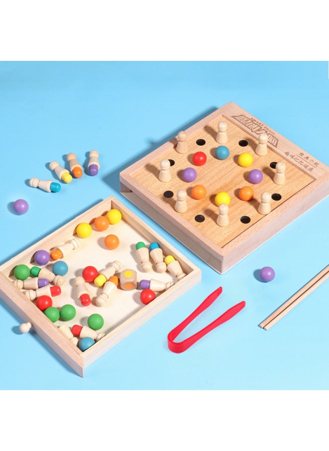 Generic - Smart Brain Fun Memory Chess Beads Kindergarten Early Education Enlightenment Practice Training Hand-eye Coordination With Chopsticks-Color:Drawer Memory Chess Clip Beads - Image 1