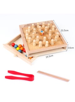 Smart Brain Fun Memory Chess Beads Kindergarten Early Education Enlightenment Practice Training Hand-eye Coordination With Chopsticks-Color:Drawer Memory Chess Clip Beads