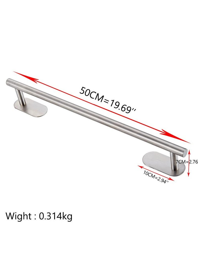 Loquat Stainless Steel Wire Drawn No Drill Tissue Towel Rack(433151-50cm Brushed Single Pole) 