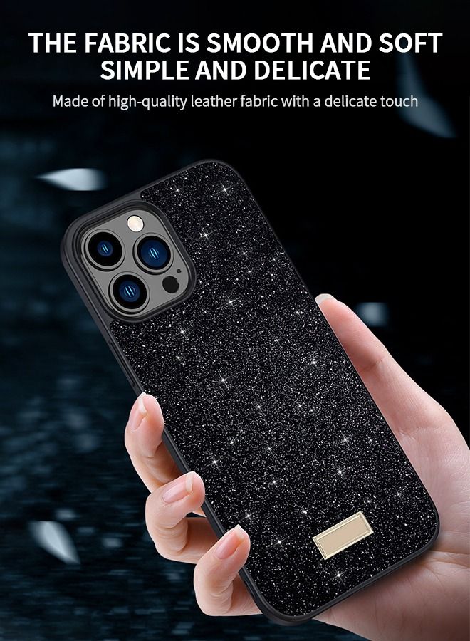 GROIC Designed for iPhone 14 Pro Case 6.1 Inch Glitter Sparkle Bling Luxury Star Cases Rubber Slim Soft TPU Shockproof Drop Protective Cover-Black - Image 3